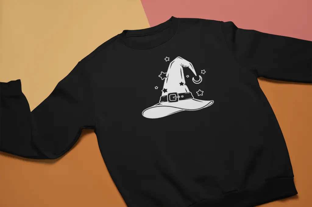Embossed Witch Hat Sweatshirt