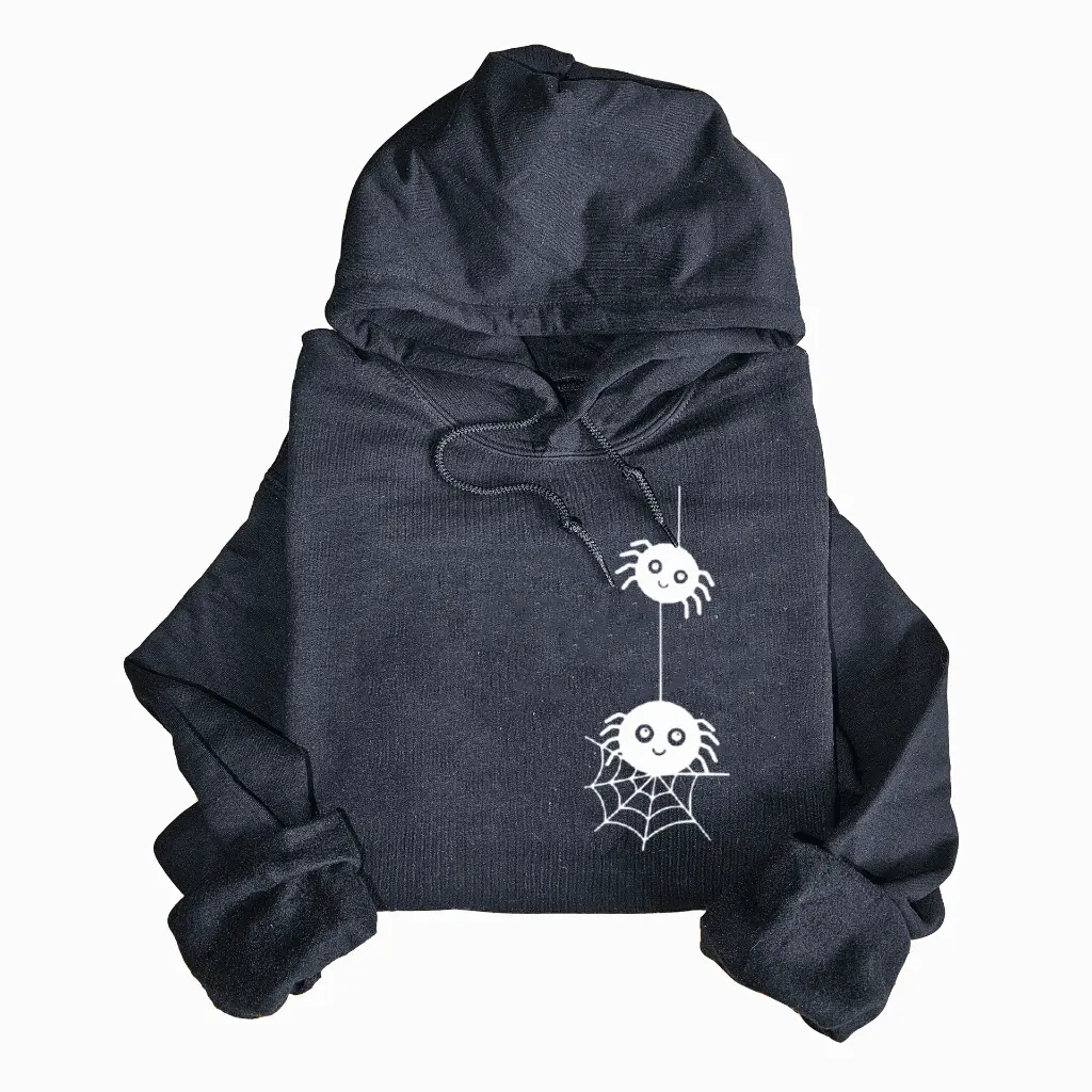 Embossed Spiders Hoodie