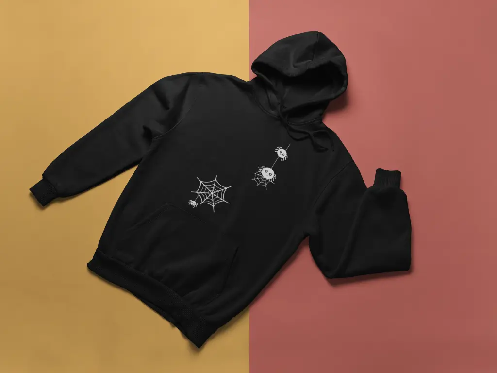 Embossed Spiders Hoodie