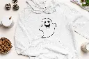 Embossed Happy Ghost Hoodie