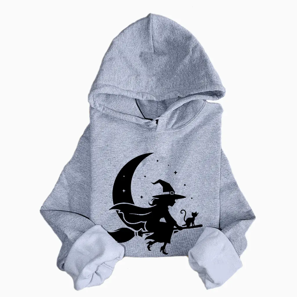 Embossed Moon Witch Hoodie
