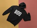 Embossed Boo Hoodie