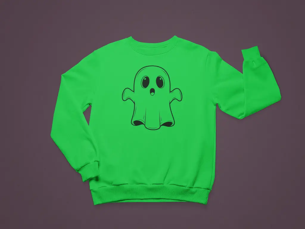 Embossed Spooky Ghost Sweatshirt