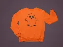 Embossed Spooky Ghost Sweatshirt