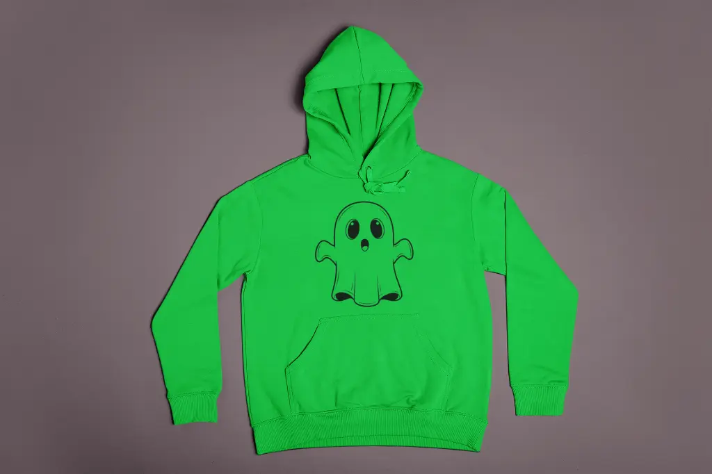 Embossed Spooky Ghost Hoodie
