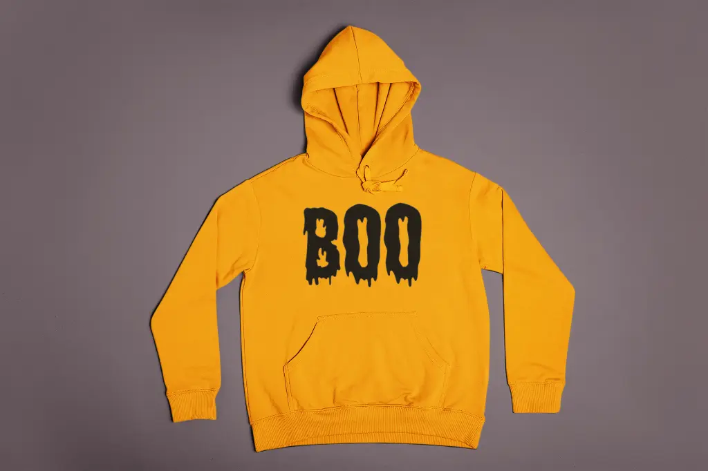 Embossed Boo Hoodie