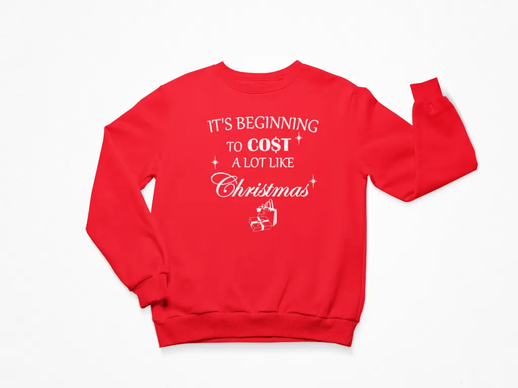 Embossed Cost like Christmas Sweatshirt