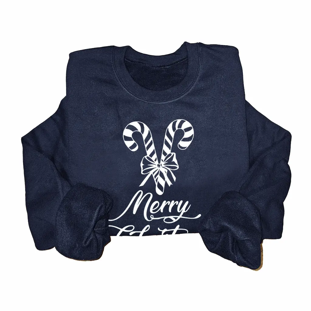 Embossed Candy Cane Sweatshirt