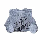 Embossed Happy Holidays Sweatshirt