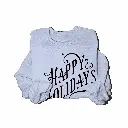 Embossed Happy Holidays Sweatshirt
