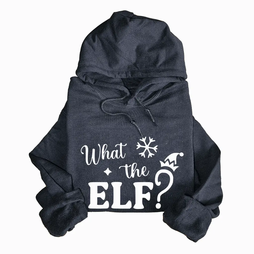 Embossed What the Elf Hoodie