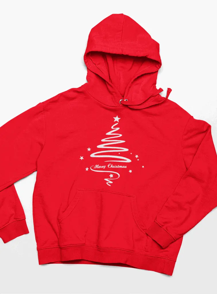 Embossed Christmas Tree Hoodie