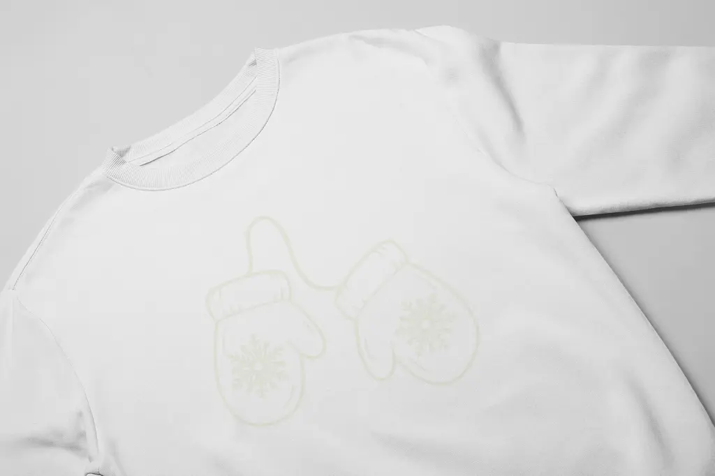 Embossed Mittens Sweatshirt