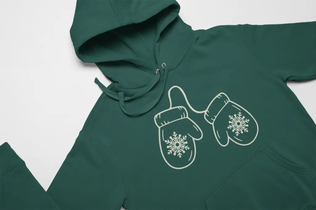 Embossed Mittens Hoodie