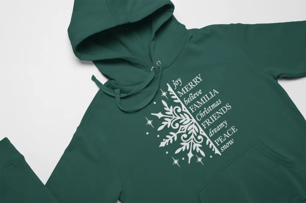 Embossed Snowflake Hoodie