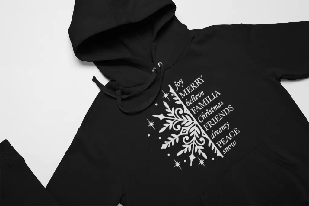 Embossed Snowflake Hoodie