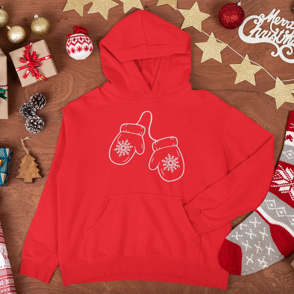 Embossed Mittens Hoodie