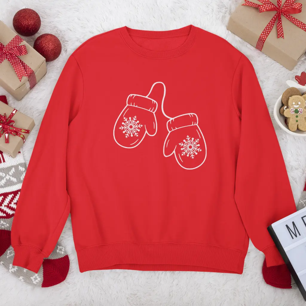 Embossed Mittens Sweatshirt