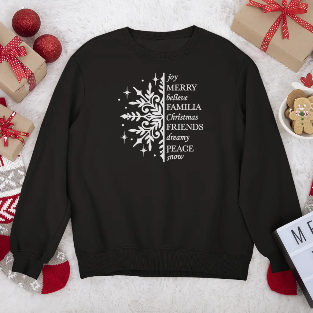 Embossed Snowflake Sweatshirt