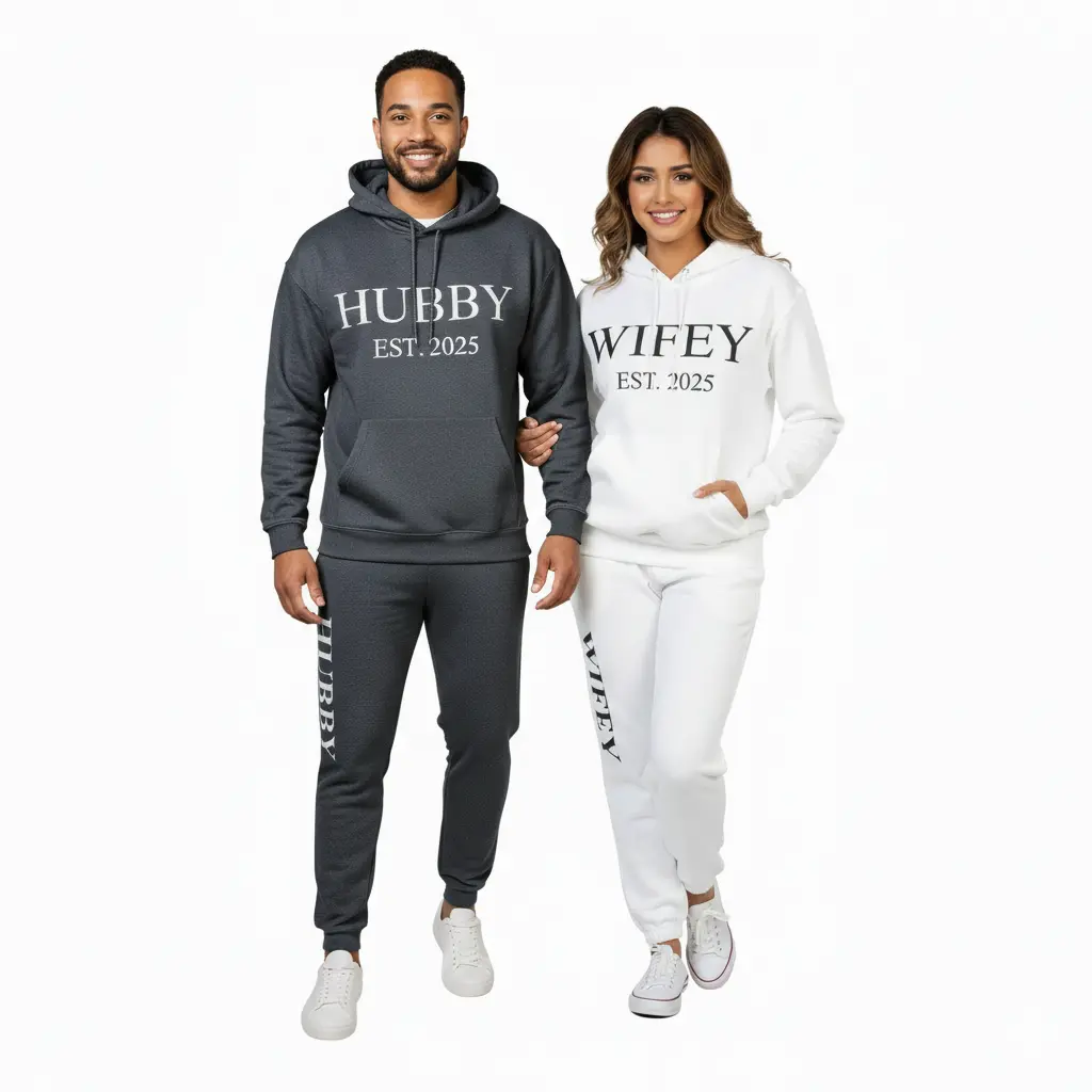 Personalized Embossed HUBBY Hoodie Contrast