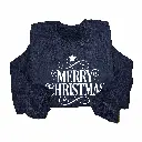 Embossed Merry Christmas Sweatshirt