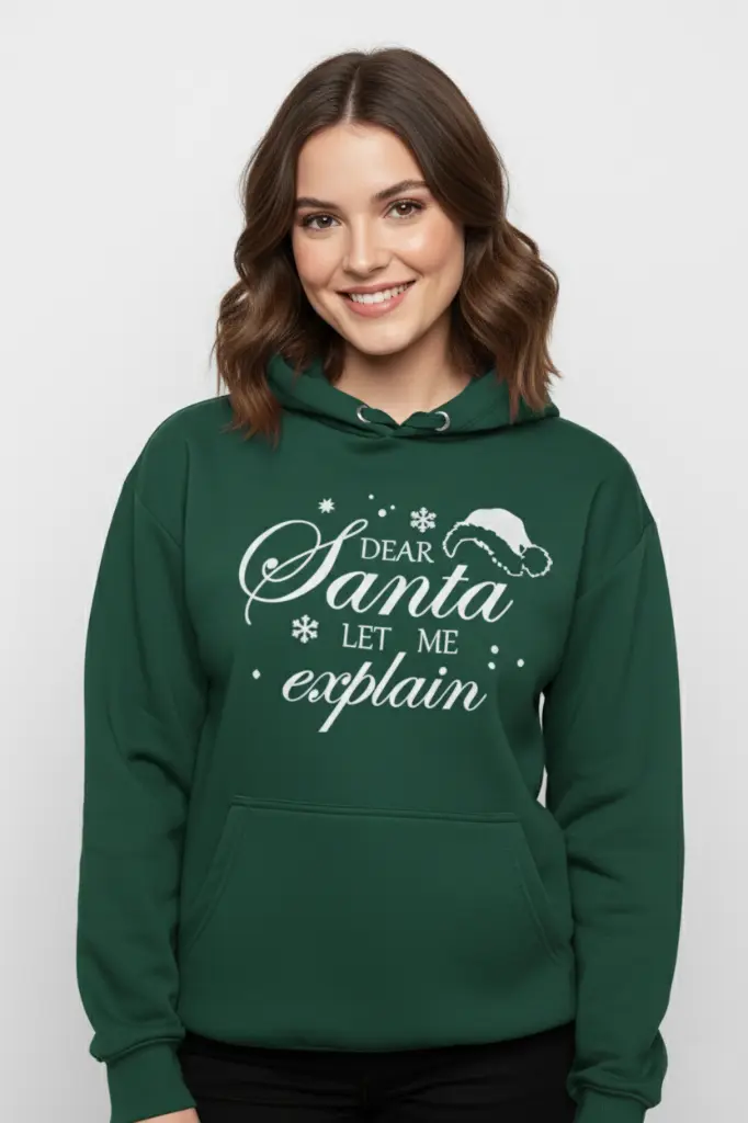 Embossed Santa let me explain Hoodie