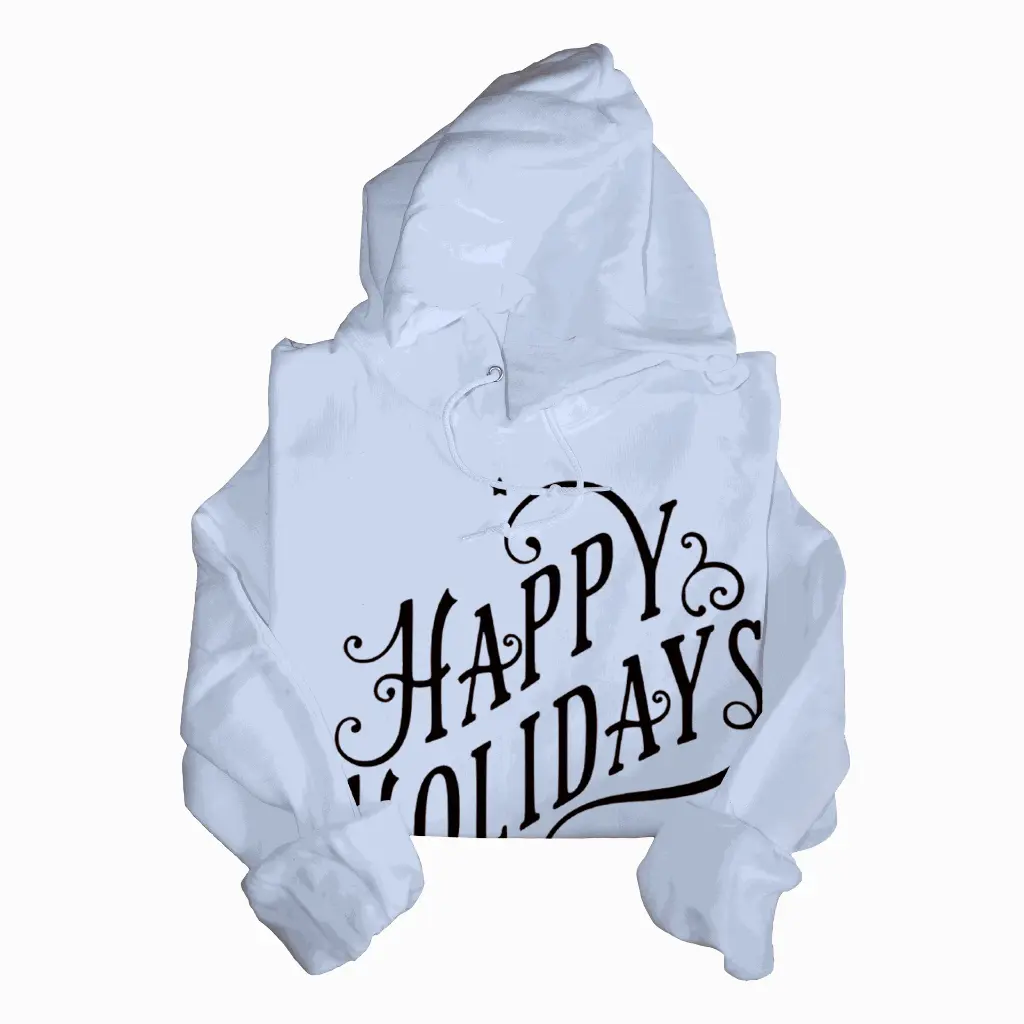 Embossed Happy Holidays Hoodie