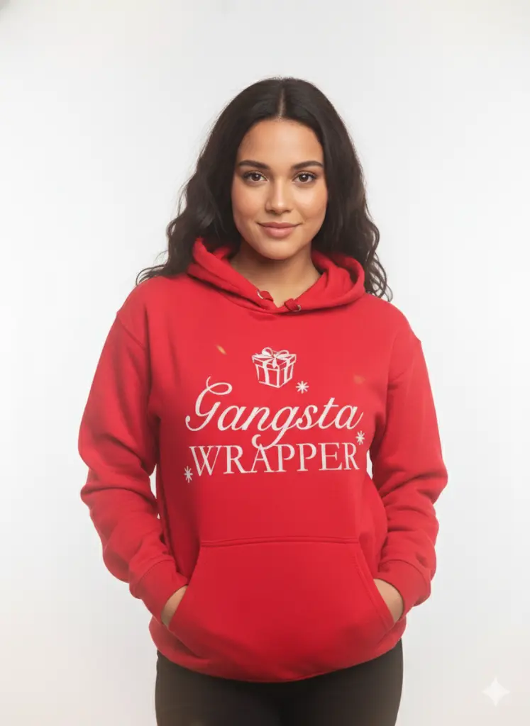 Embossed Gangsta Wrapper Hoodie