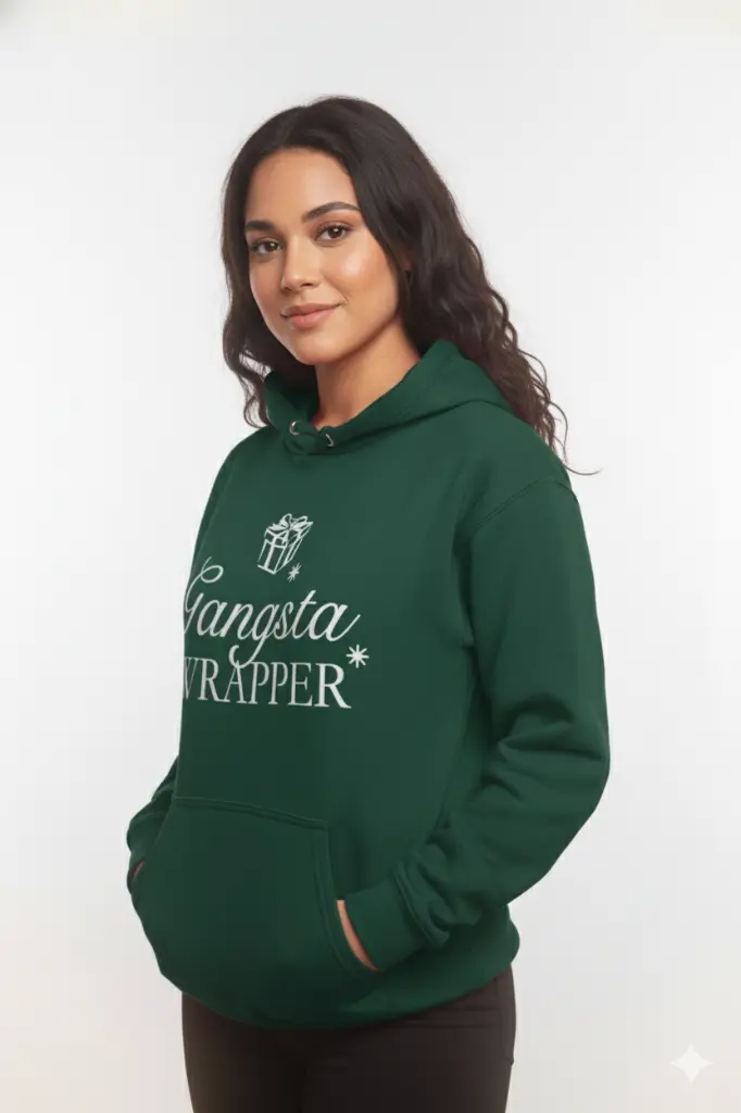 Embossed Gangsta Wrapper Hoodie