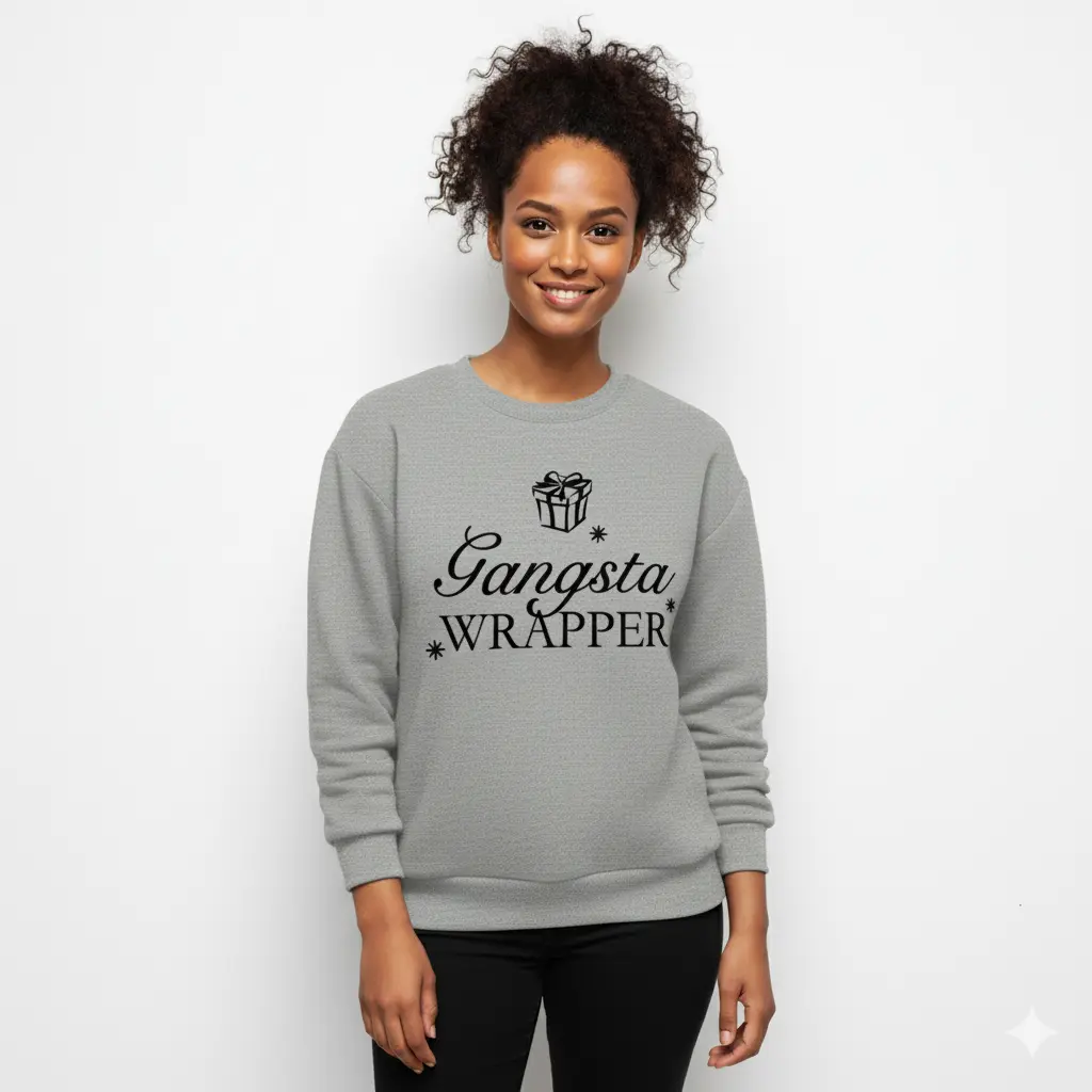 Embossed Gangsta Wrapper Sweatshirt