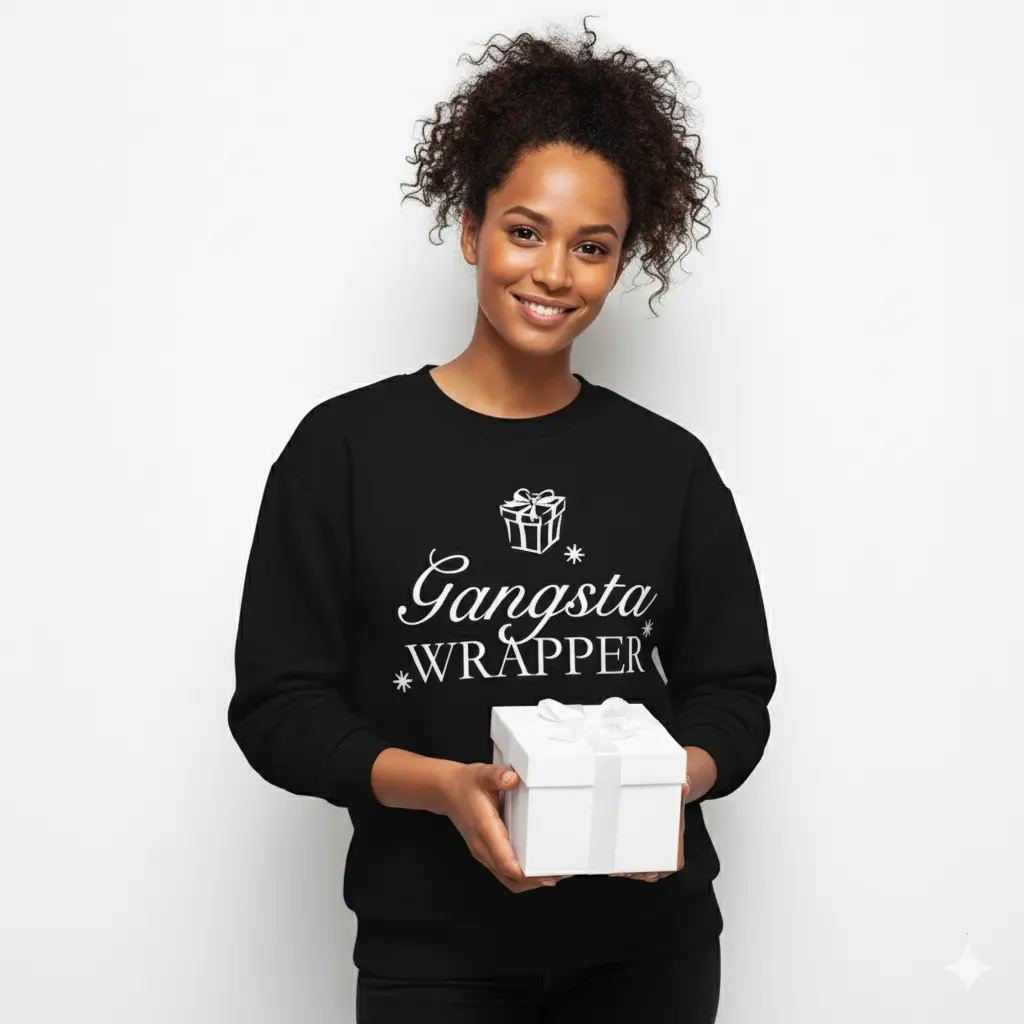 Embossed Gangsta Wrapper Sweatshirt