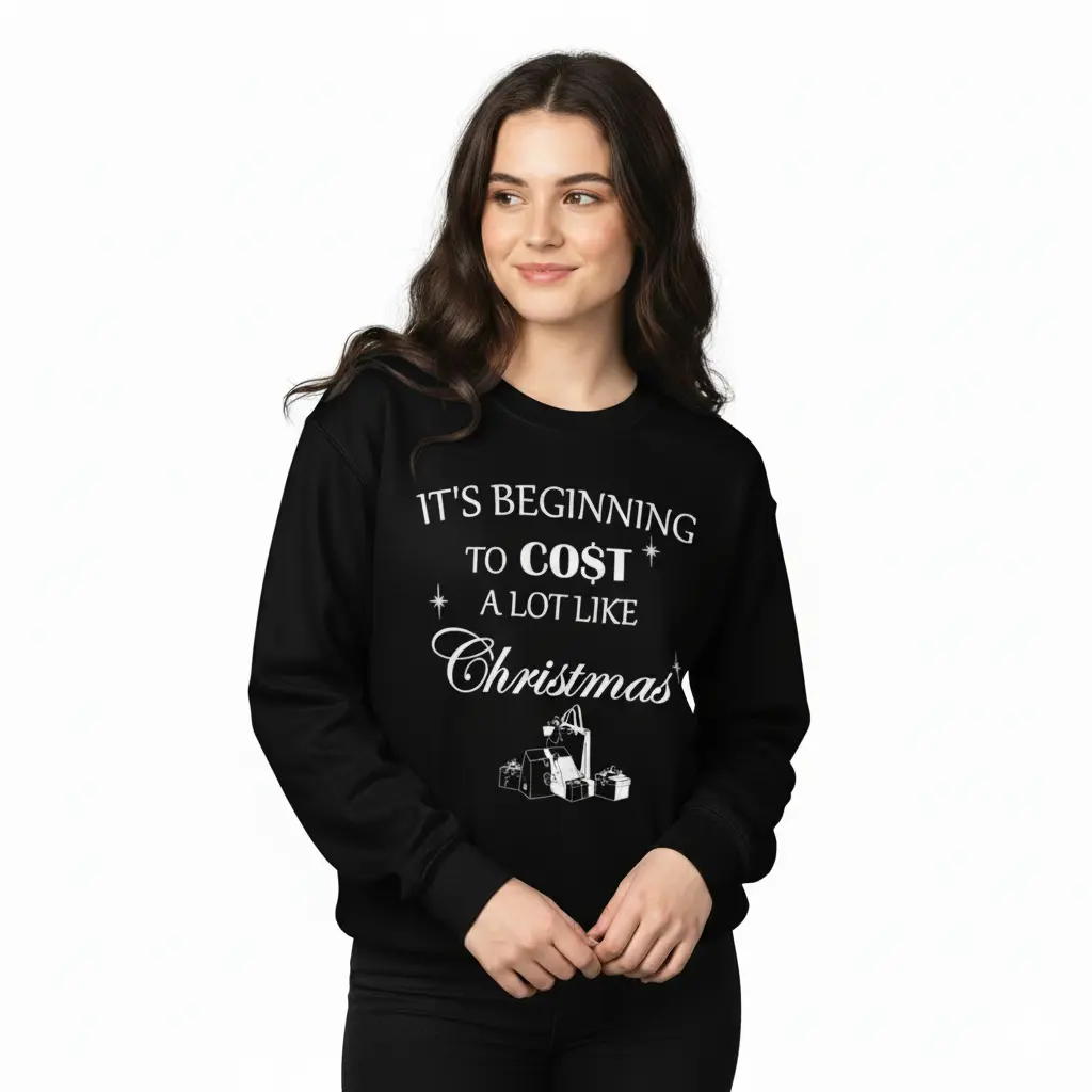 Embossed Cost like Christmas Sweatshirt