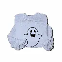 Embossed Happy Ghost Sweatshirt