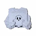 Embossed Spooky Ghost Sweatshirt