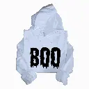 Embossed Boo Hoodie