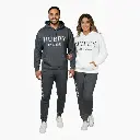 Personalized Embossed Puff HUBBY Hoodie & Joggers Set Contrast