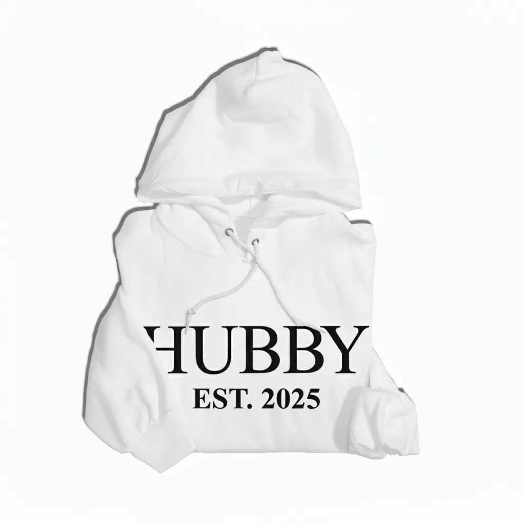 Personalized Embossed HUBBY Hoodie Contrast