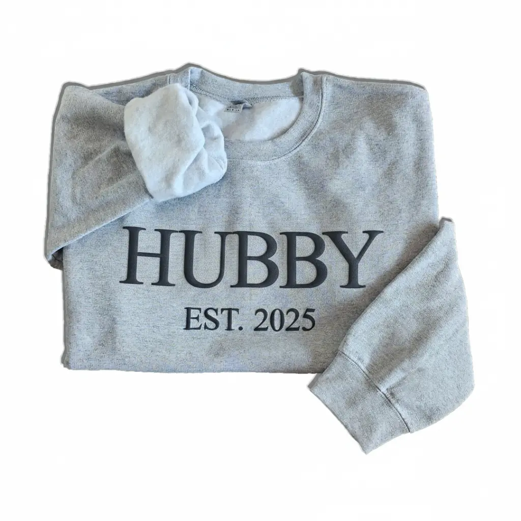 Personalized Embossed HUBBY Sweatshirt Contrast