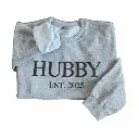 Personalized Embossed HUBBY Sweatshirt Contrast