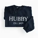Personalized Embossed HUBBY Sweatshirt Contrast
