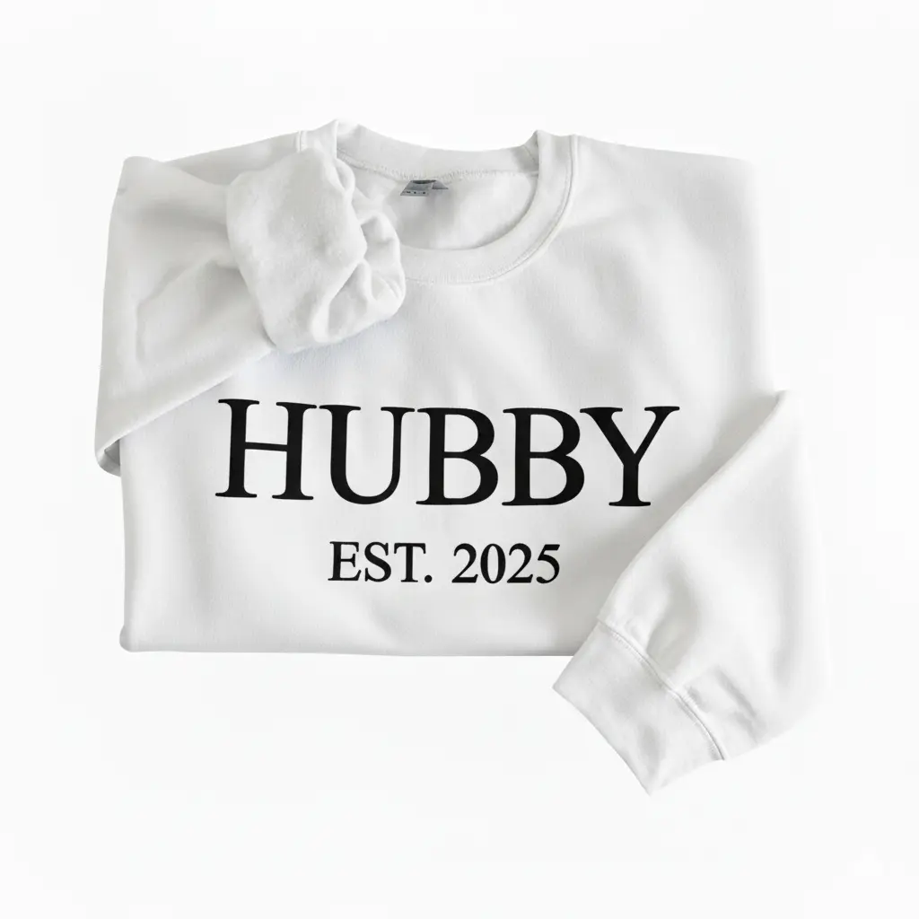 Personalized Embossed HUBBY Sweatshirt Contrast