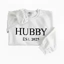 Personalized Embossed HUBBY Sweatshirt Contrast