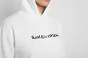 Read face subtitles. - Embossed Puff Hoodie
