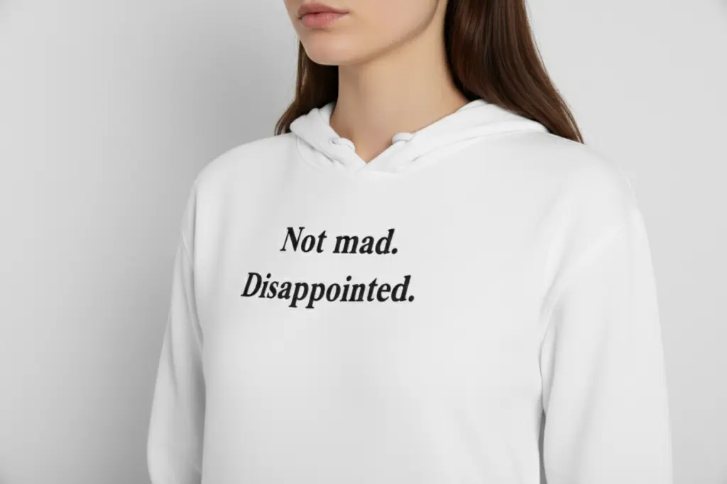 Disappointed. - Embossed Puff Hoodie