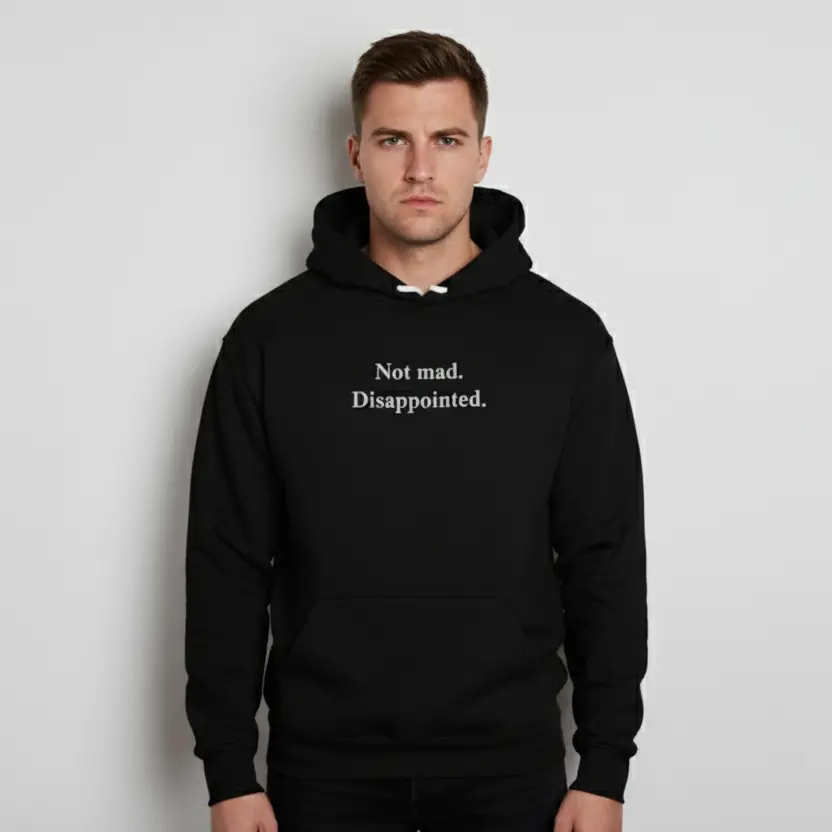 Disappointed. - Embossed Puff Hoodie