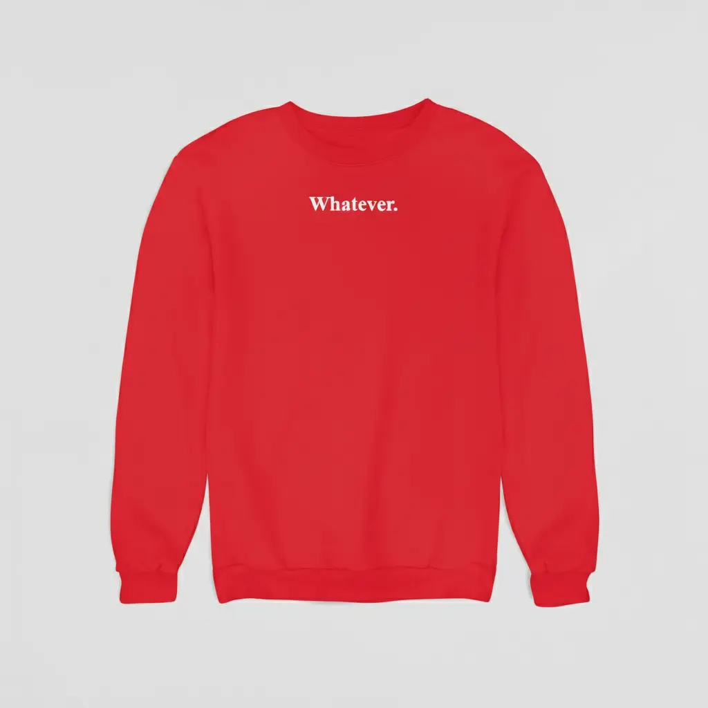 Whatever. - Embossed Puff Sweatshirt