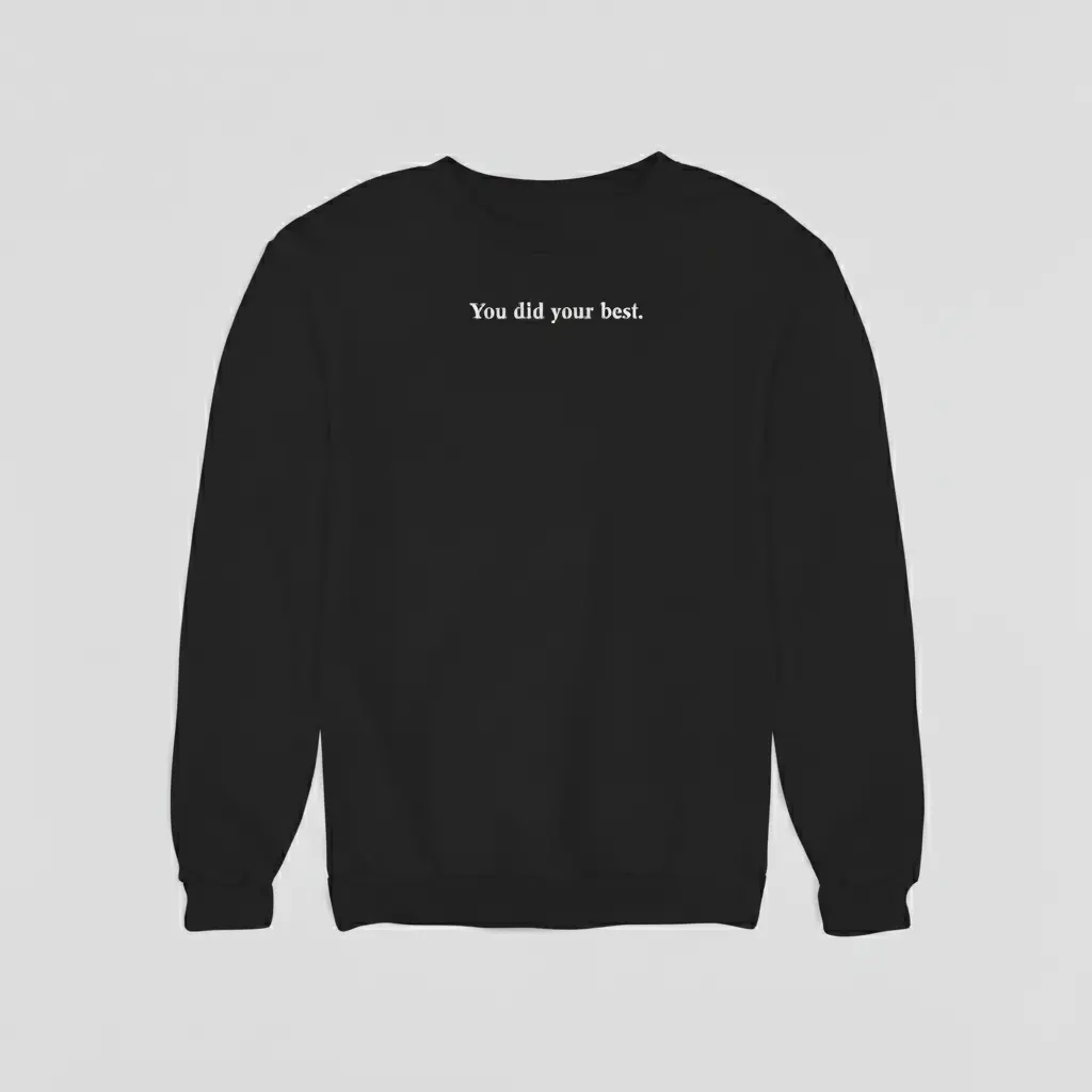 You did your best. - Embossed Puff Untold Sweatshirt
