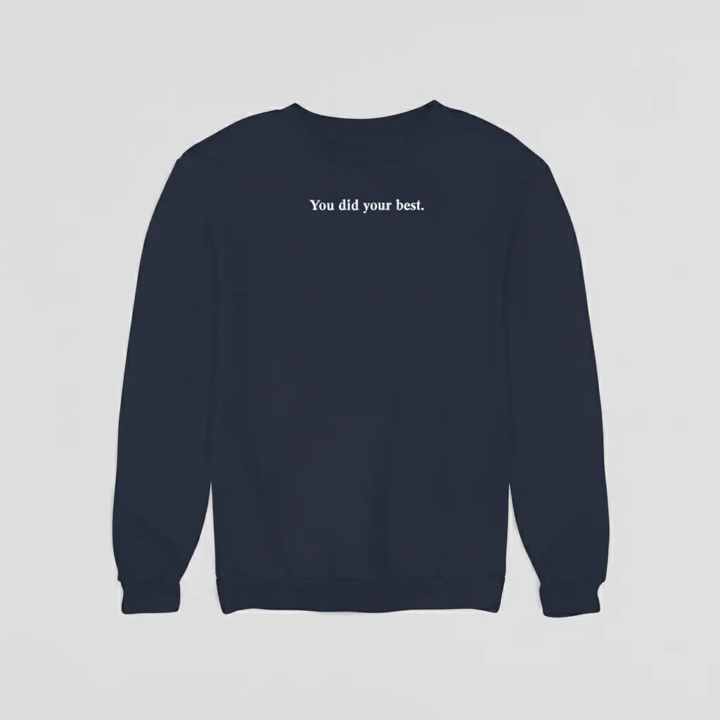You did your best. - Embossed Puff Untold Sweatshirt