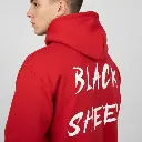 Black Sheep - Embossed Puff Back Hoodie on model