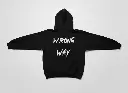 Wrong way - Embossed Puff Back Hoodie